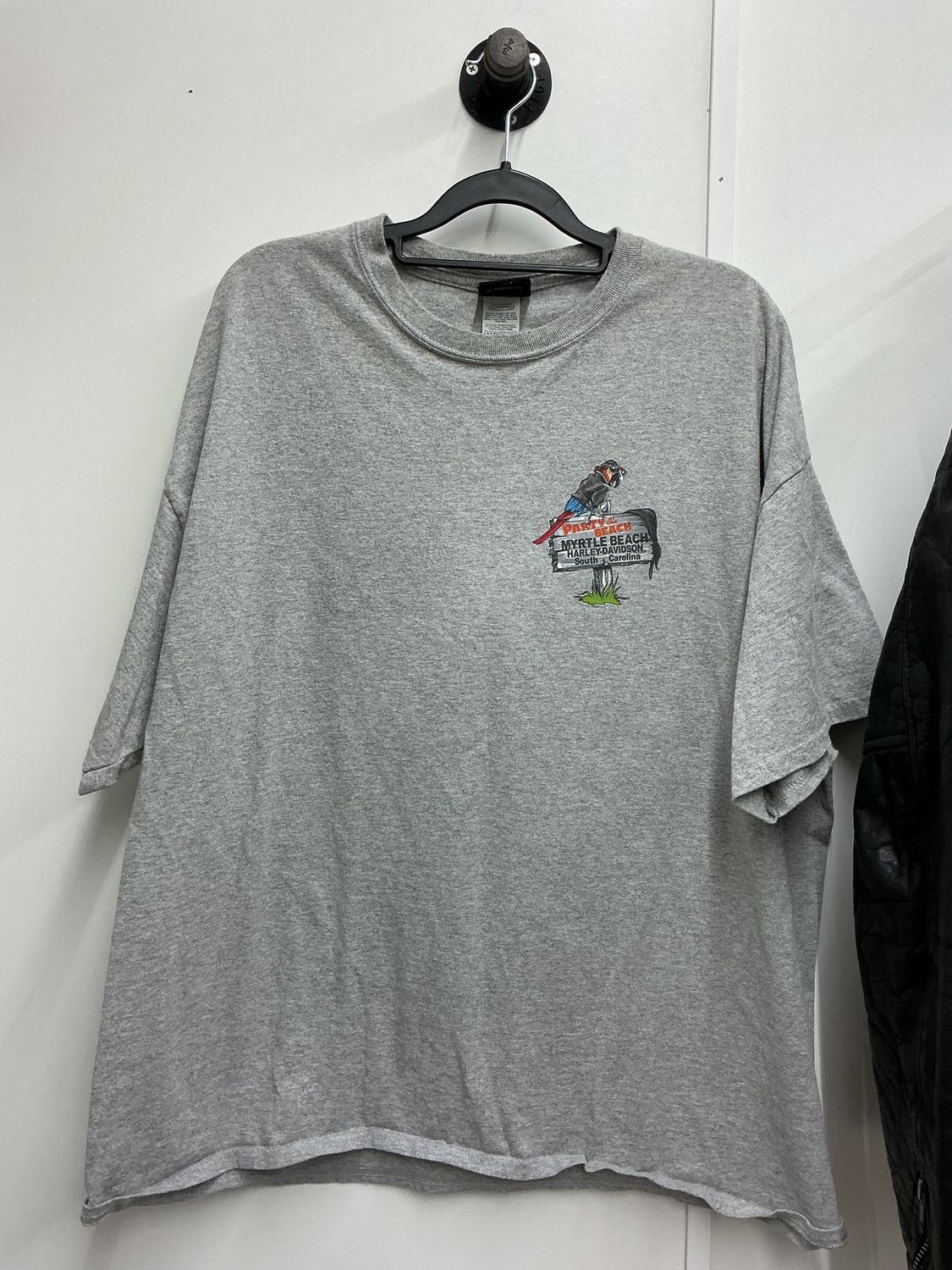 10222 HD Men’s Grey Myrtle Beach HD W/ Parrot Cruisin the Beach T-Shirt 2XL