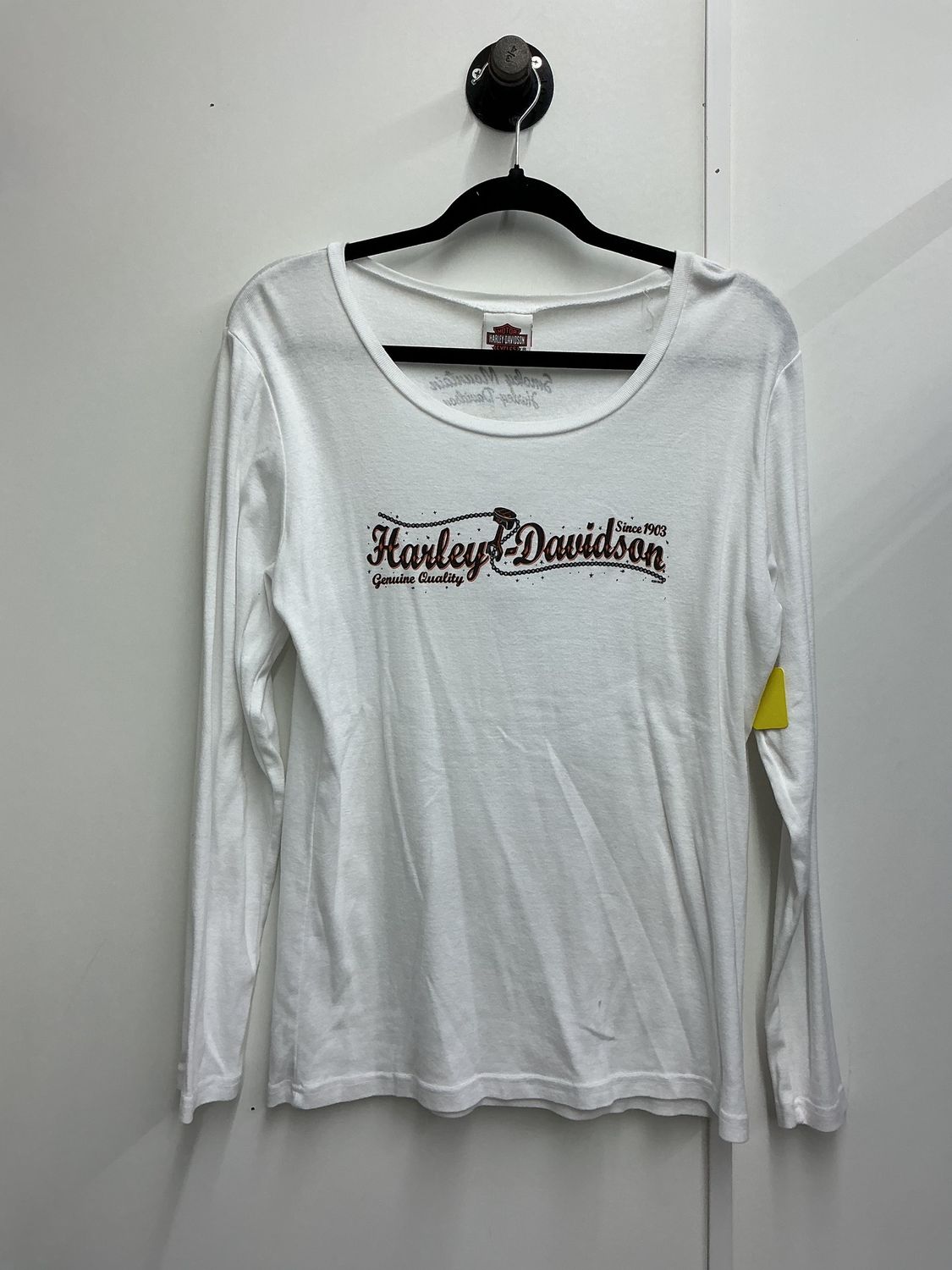 10203 HD Women's White W/ Orange &amp; Black HD Long Sleeve XL