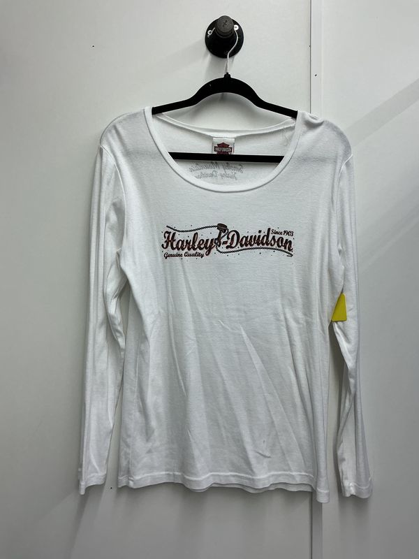 10203 HD Women's White W/ Orange &amp; Black HD Long Sleeve XL