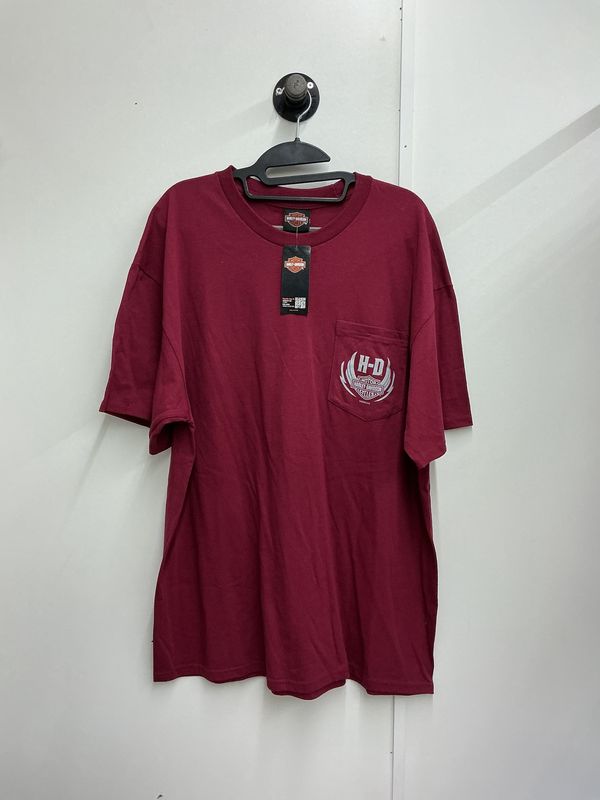 10001 HD Men's BNWT Burgundy Eagle Flames Erie, PA Short Sleeve XL