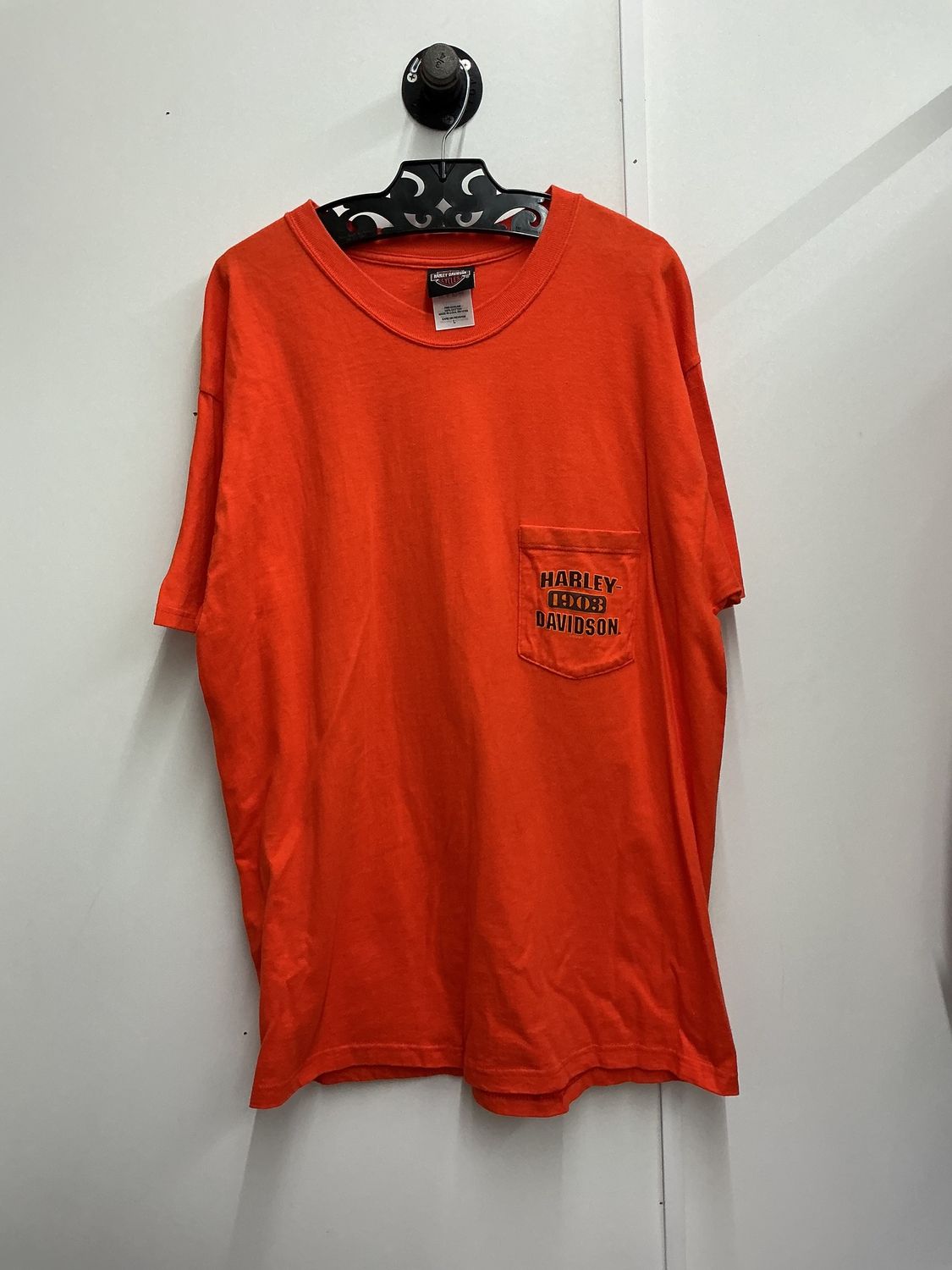 10223 HD Men's Orange W/ Liberty Bell Camden County NJ T-Shirt Large