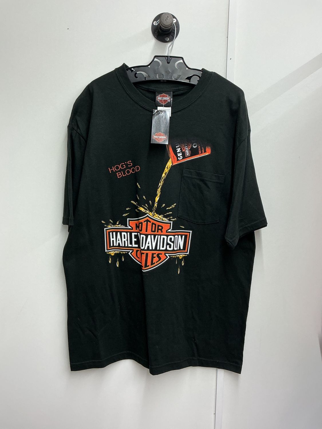 10223 HD Men's BNWT Black Hogs Blood Blue Ridge Hickory NC T-Shirt Large