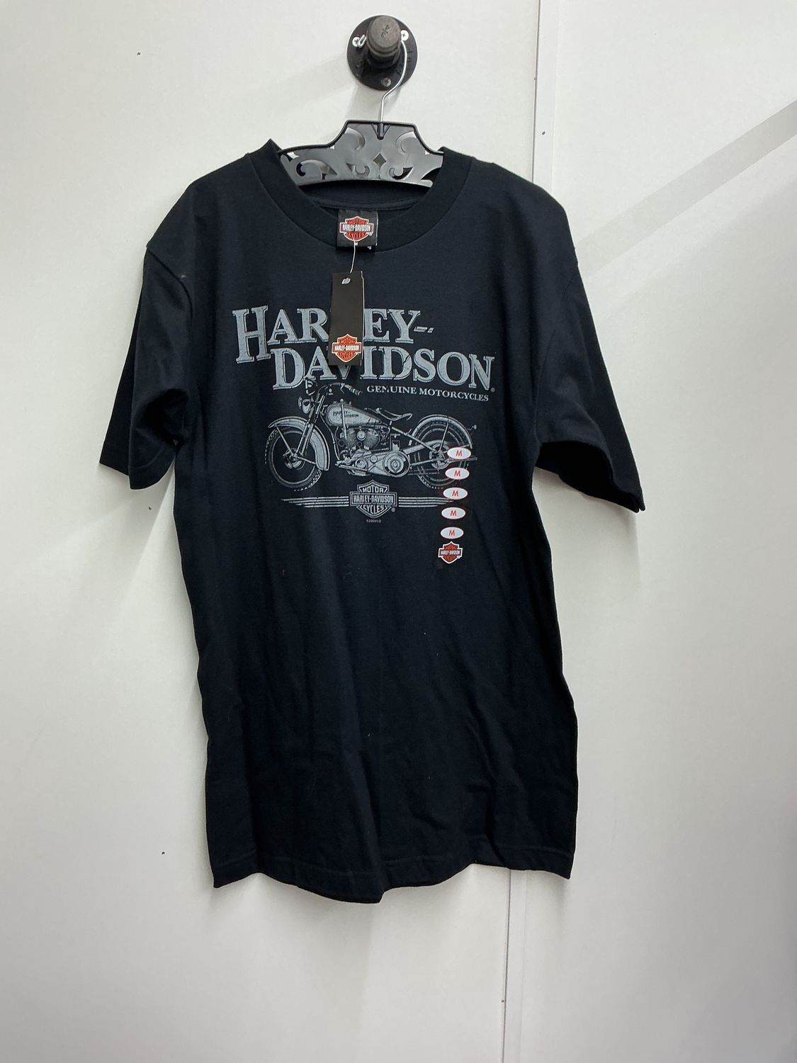 10223 HD Men's BNWT Black W/ Grey Bike Savannah GA T-Shirt Medium