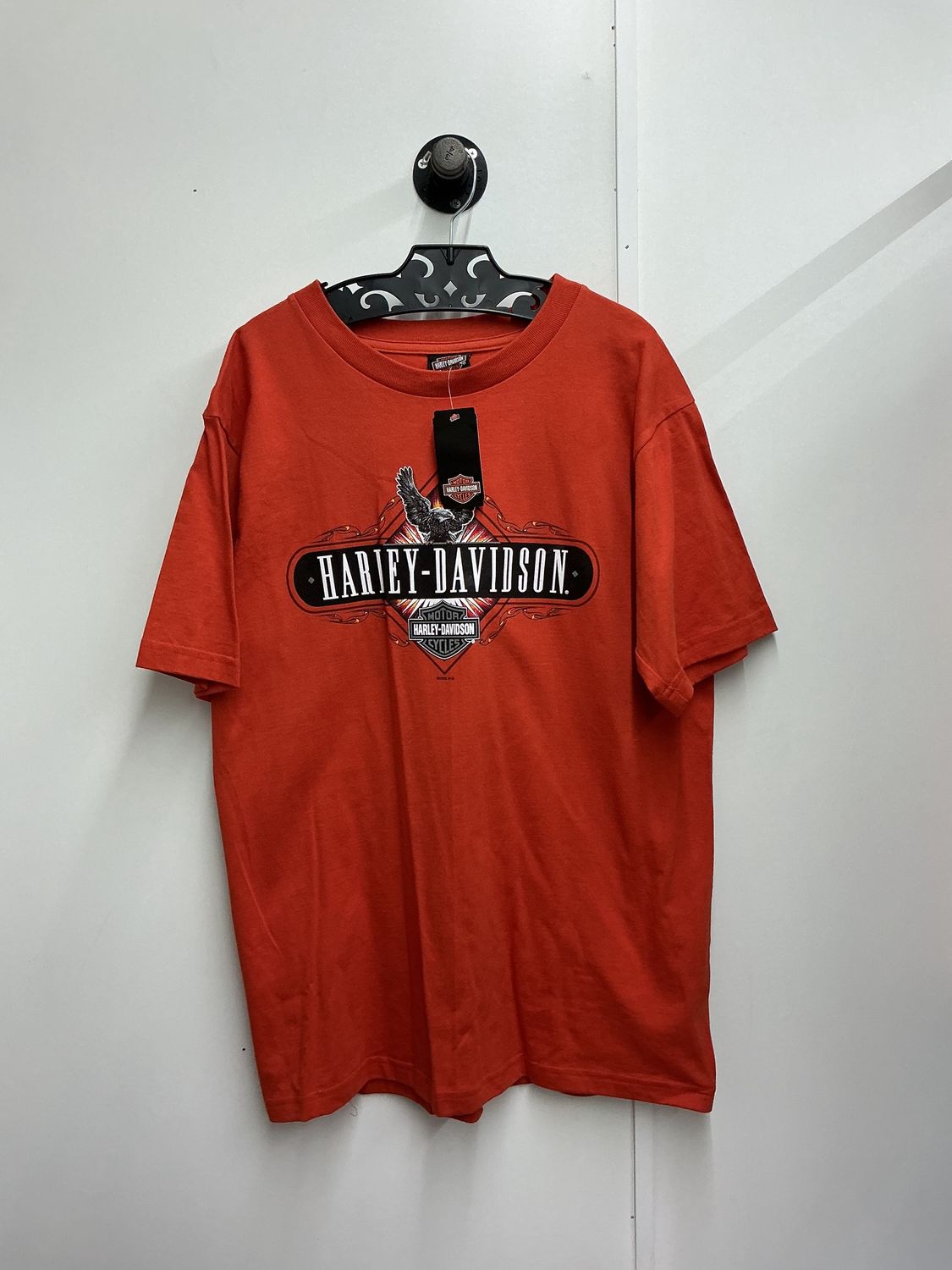 10223 HD Men's BNWT Orange W/ Eagle Daytona Beach FL T-Shirt Large