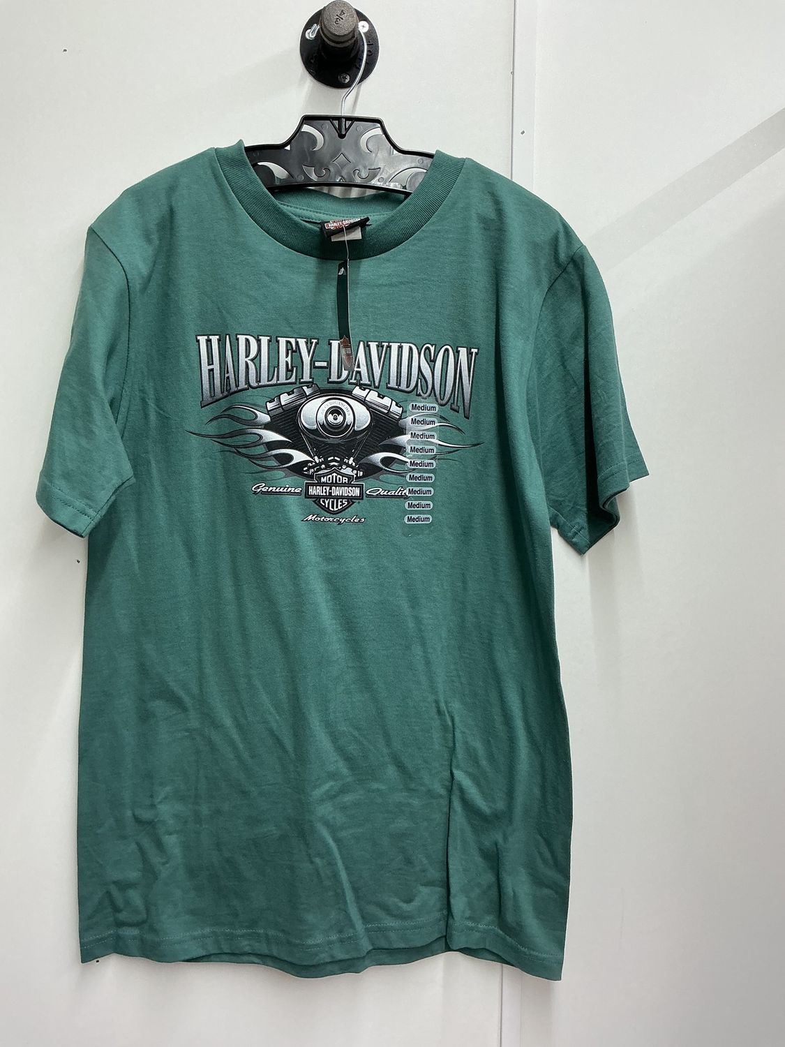 10223 HD Men's BNWT Green W/ Silver Motor Historic Sanford FL T-Shirt Medium