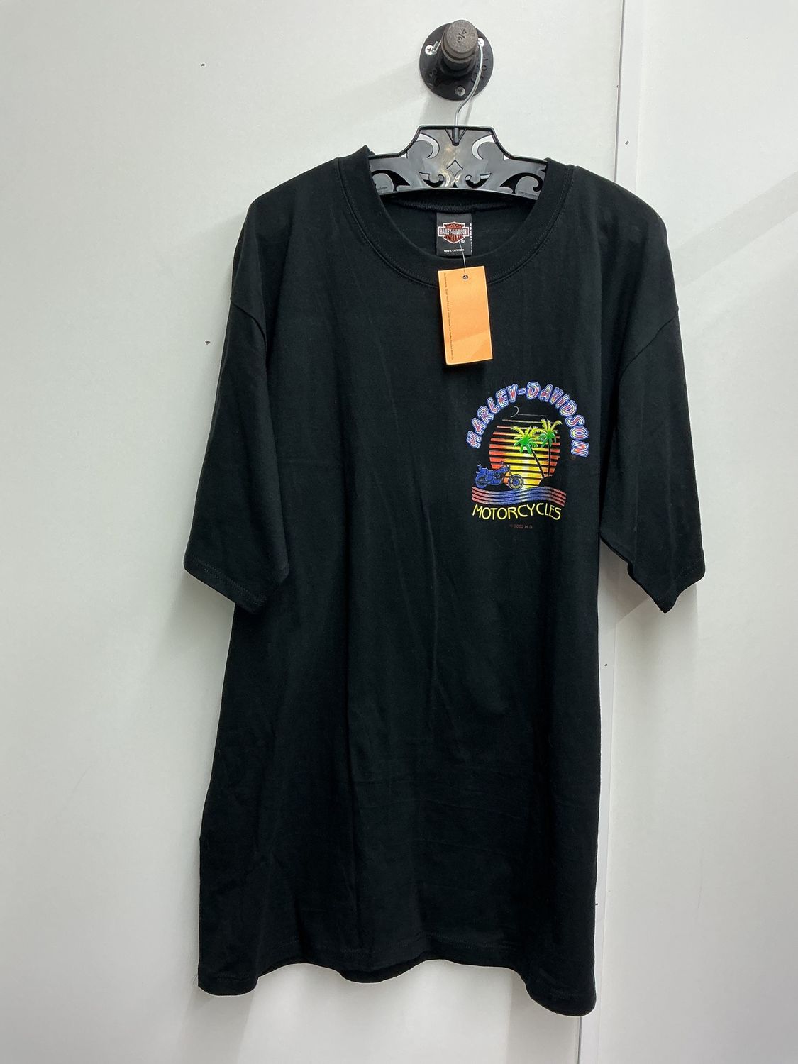 10223 HD Men's BNWT Black Super Bikes St. Maarten Island T-Shirt Large