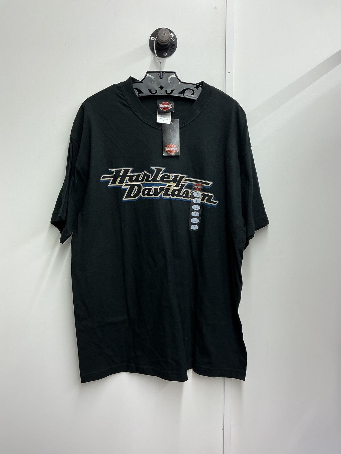 10223 HD Men's BNWT Black W/ Tan B&amp;S Burlington NC T-Shirt Large