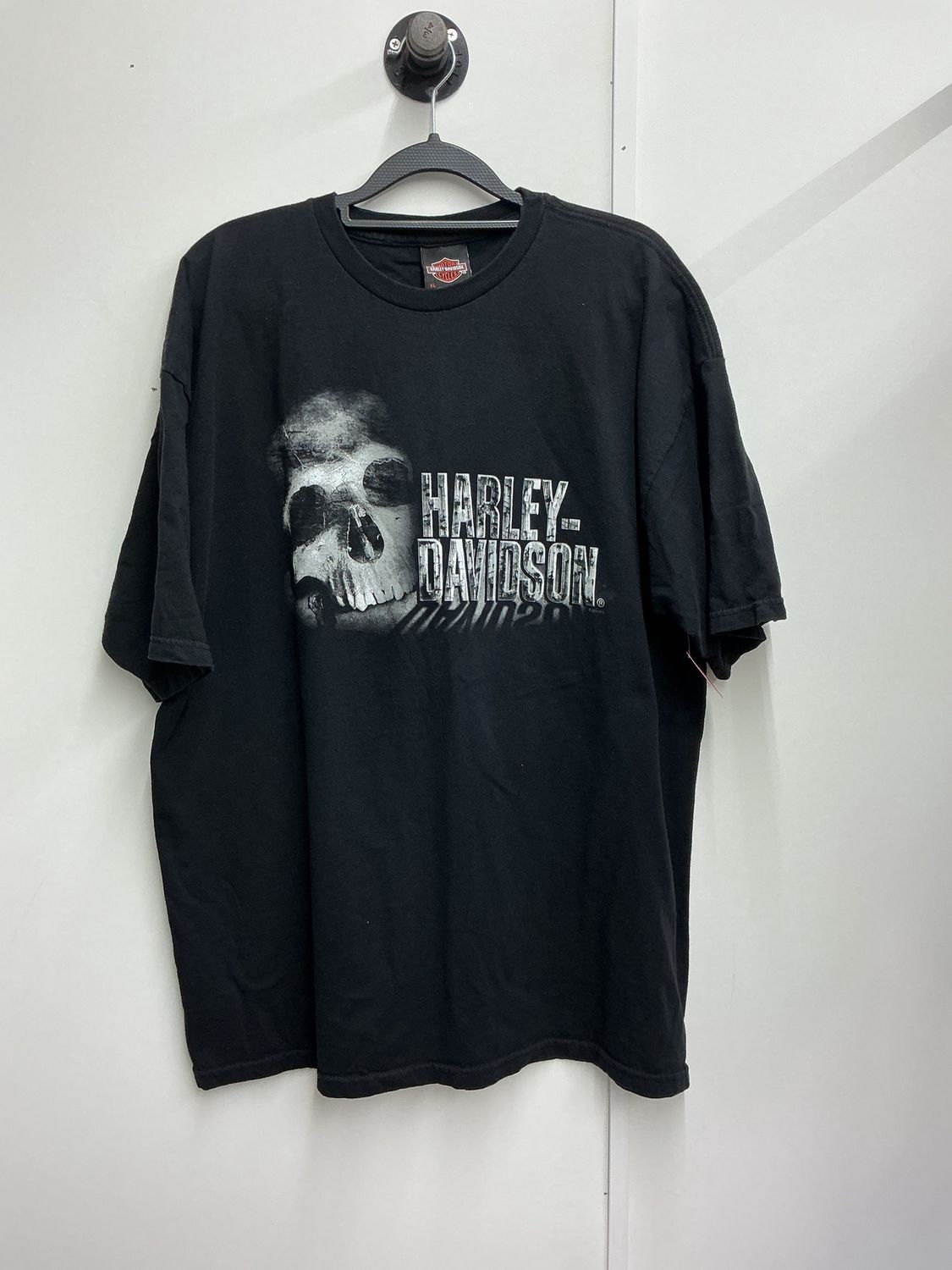 10224 HD Men's Black W/ White Skull Sturgis SD Short Sleeve XL