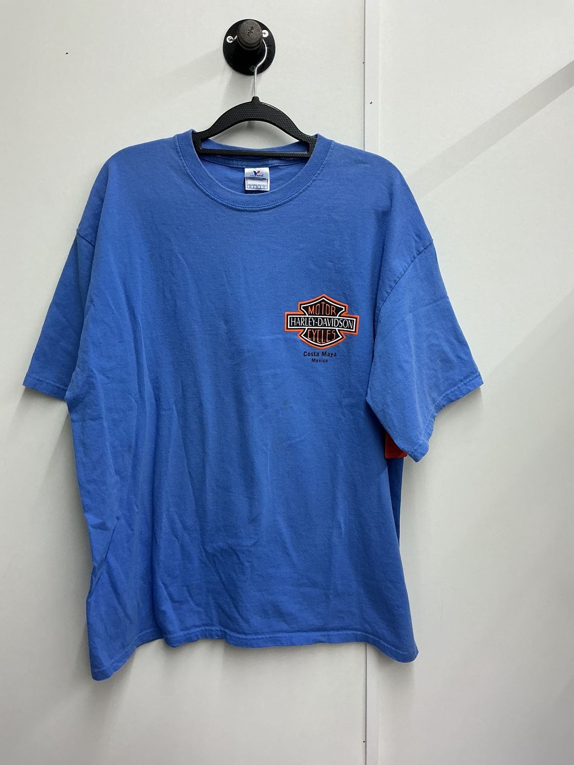 10224 Yazbek Men's Blue W/ B&amp;S Costa Maya MX Short Sleeve XL