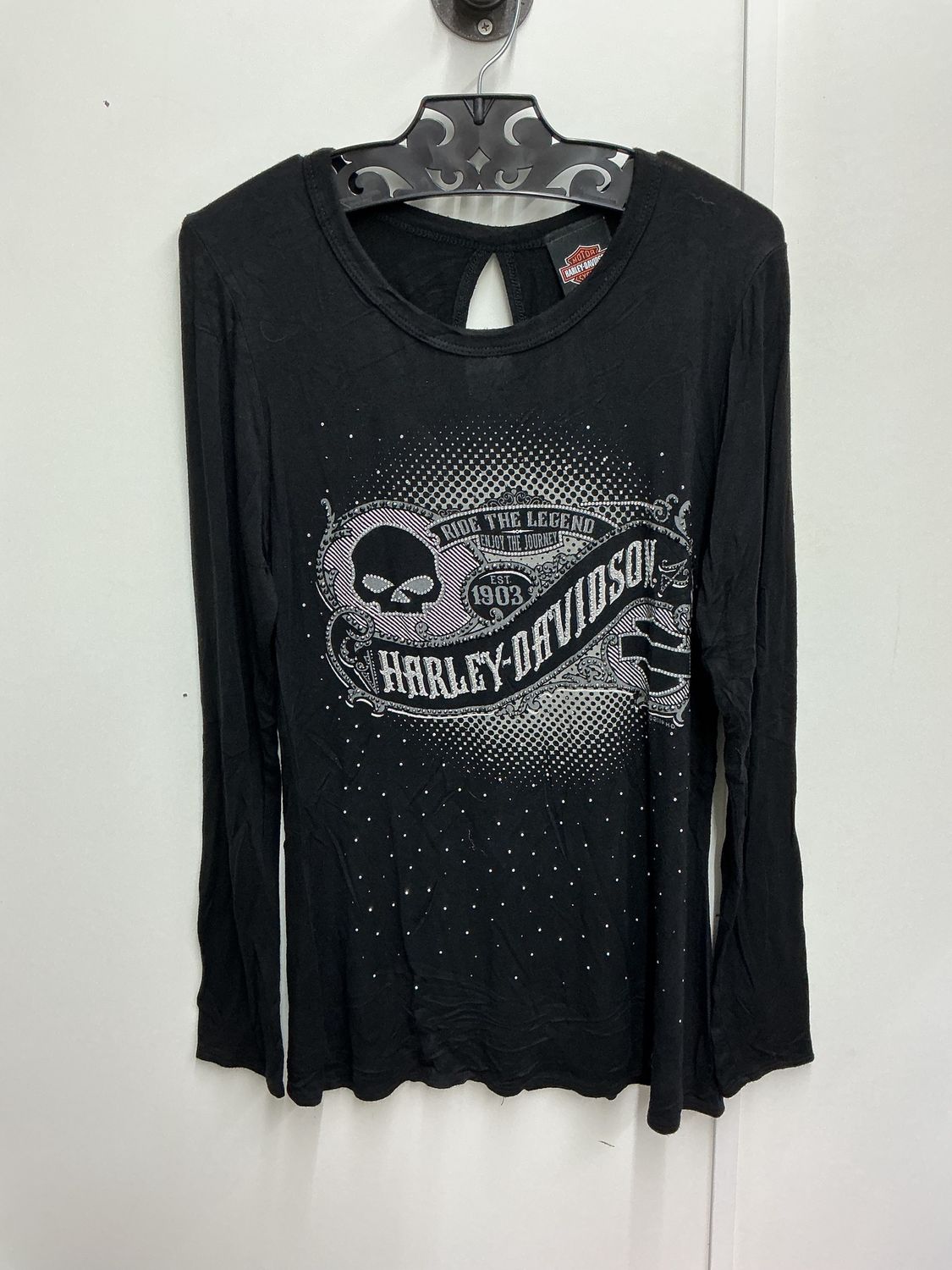 10001 HD Women's Black Blingy Willie G B&amp;S Long Sleeve Small