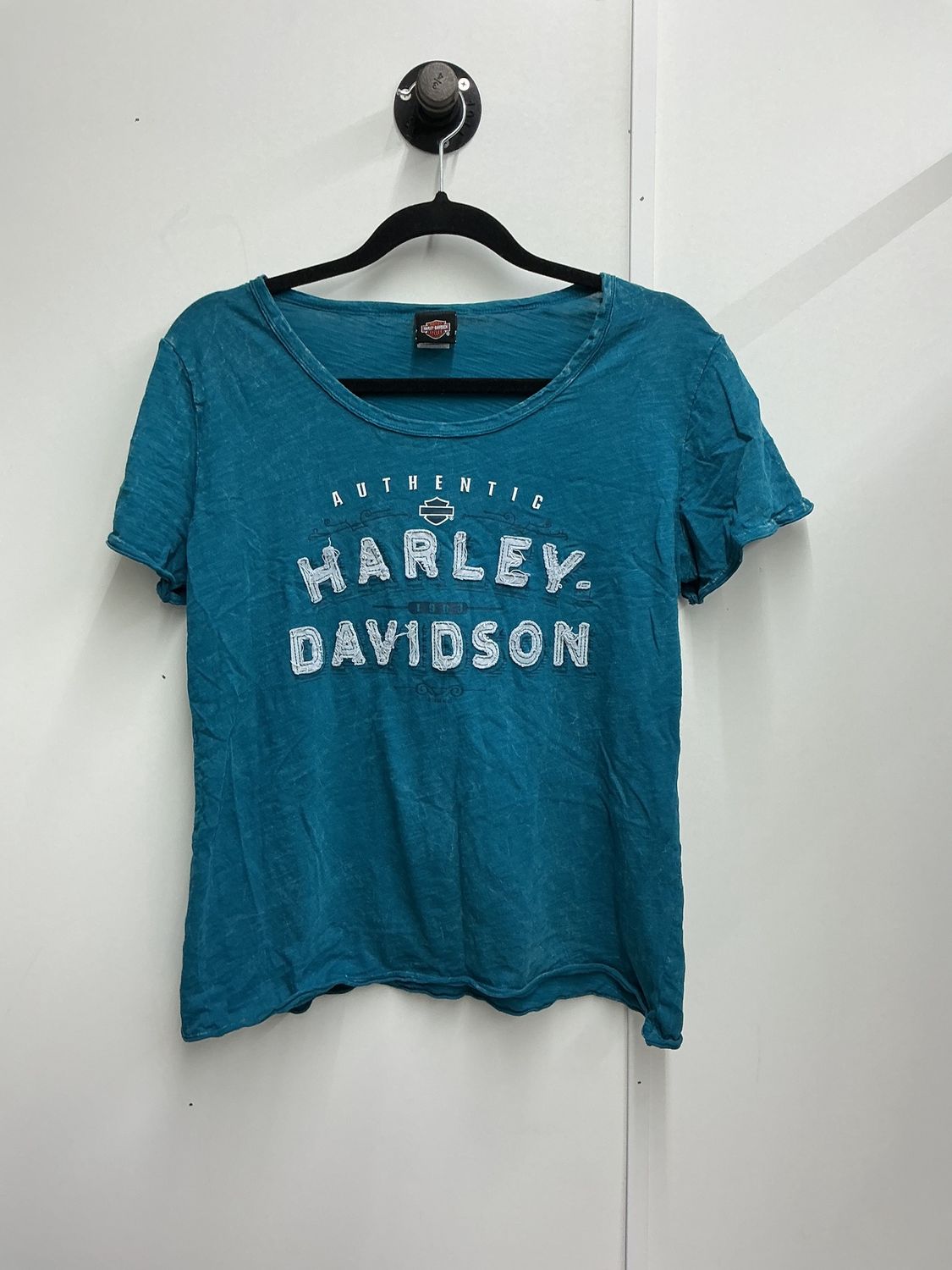 10001 HD Women's Teal W/ White EMB HD B&amp;S Amarillo TX Short Sleeve Large