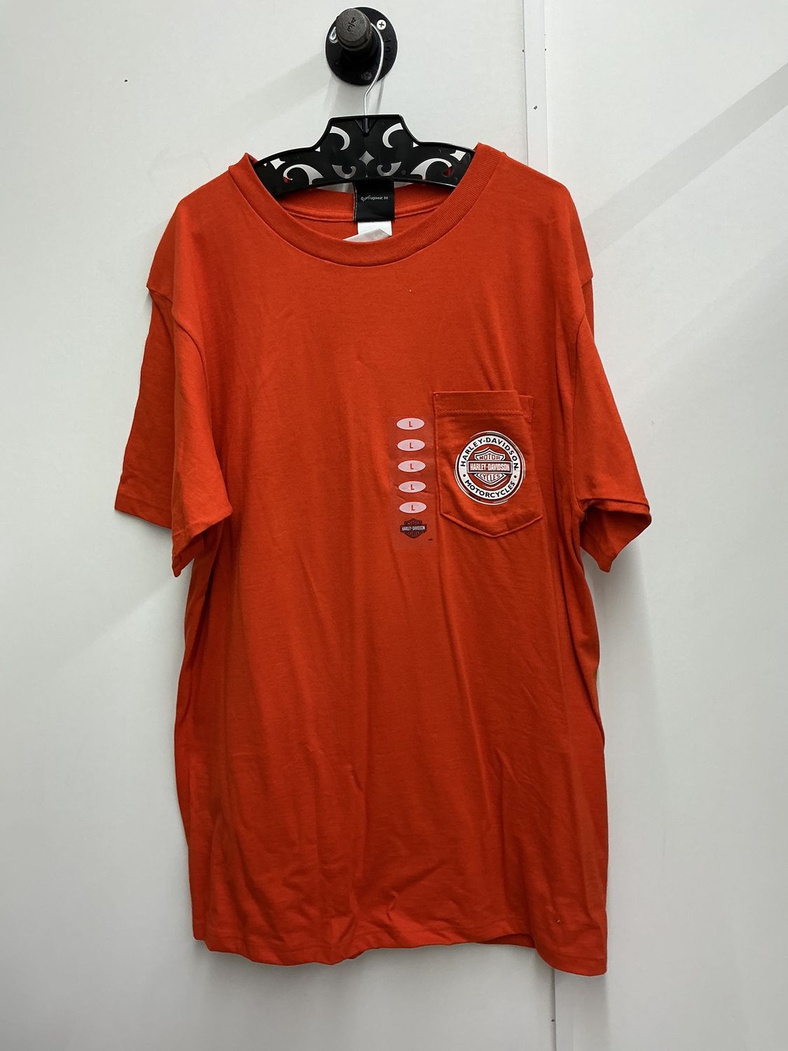 10223 HD Men's Orange W/ Pocket Adamec Jacksonville FL NWT T-Shirt Size L