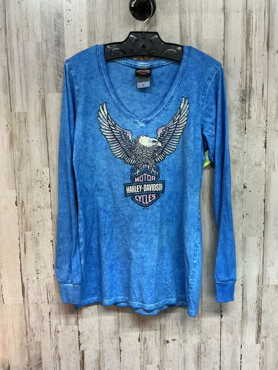 10225 HD Women's Blue W/ Pink &amp; White Eagle Baltimore MD LS Small