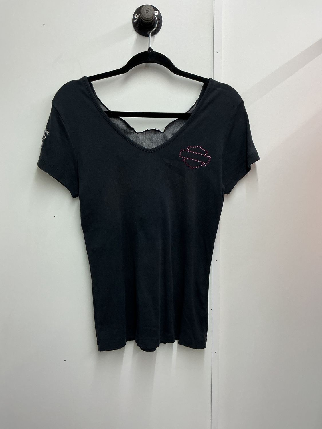 10226 HD Women's Black W/ Pink B&amp;S White Eagle New Orleans SS Large