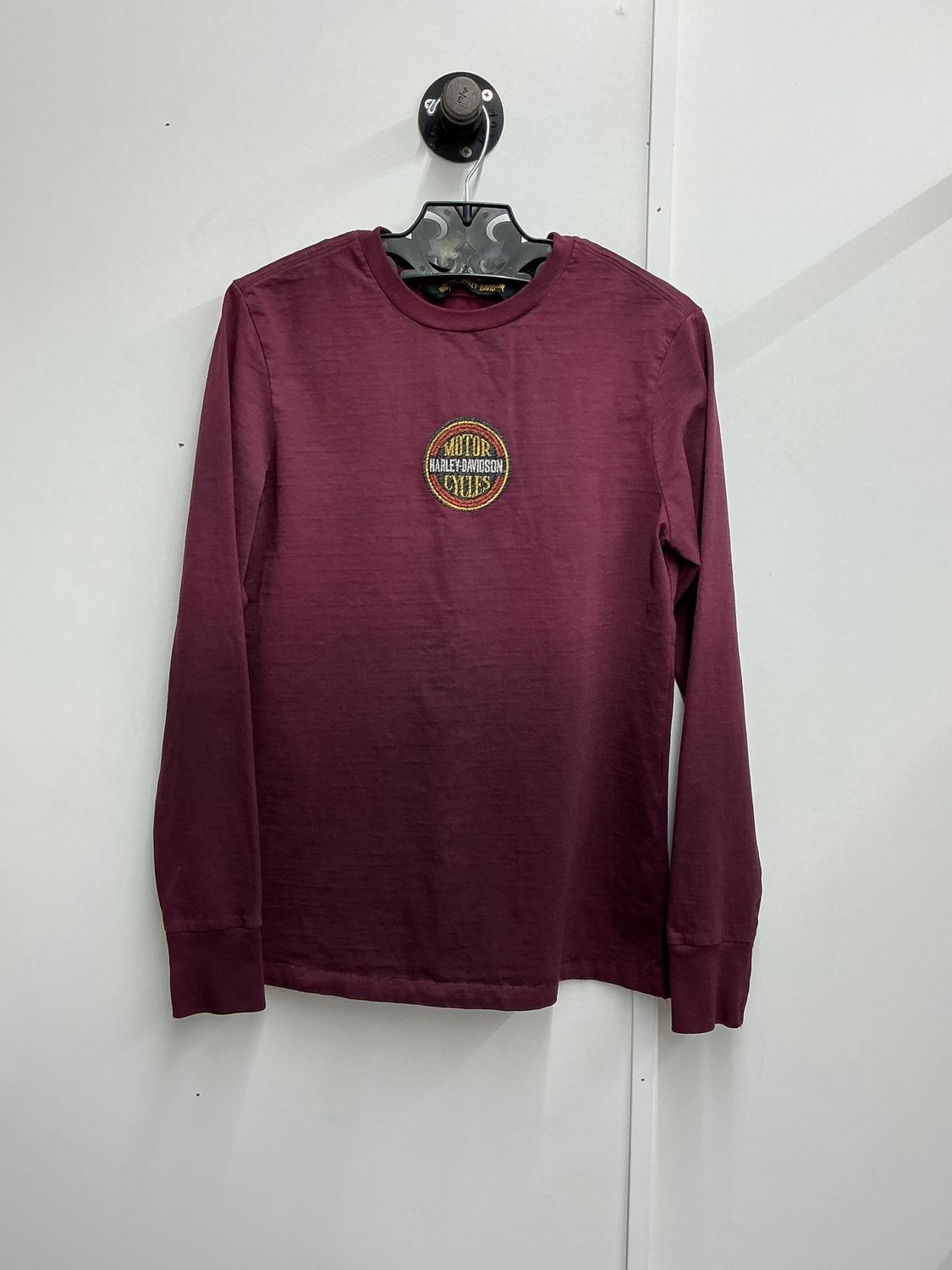 10227 HD Women's Burgundy W/ Eagle w/ Beads Back Long Sleeve Small