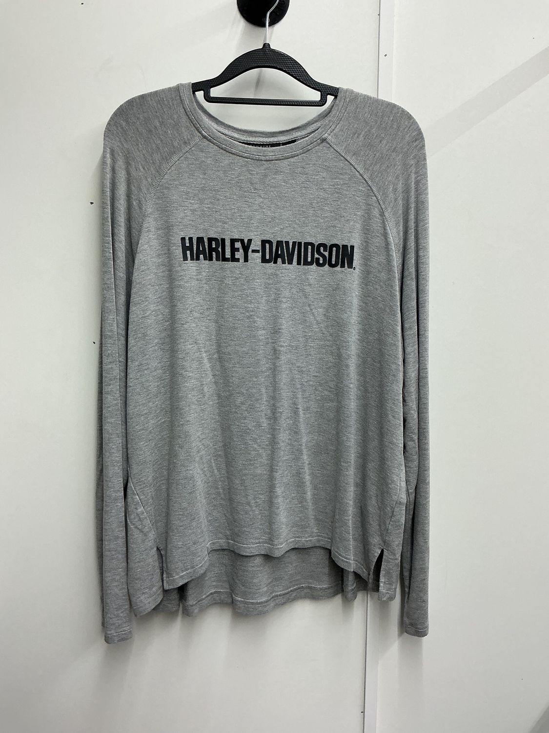 10230 HD Women's Heather Grey W/ Black HD Long Sleeve 2XL