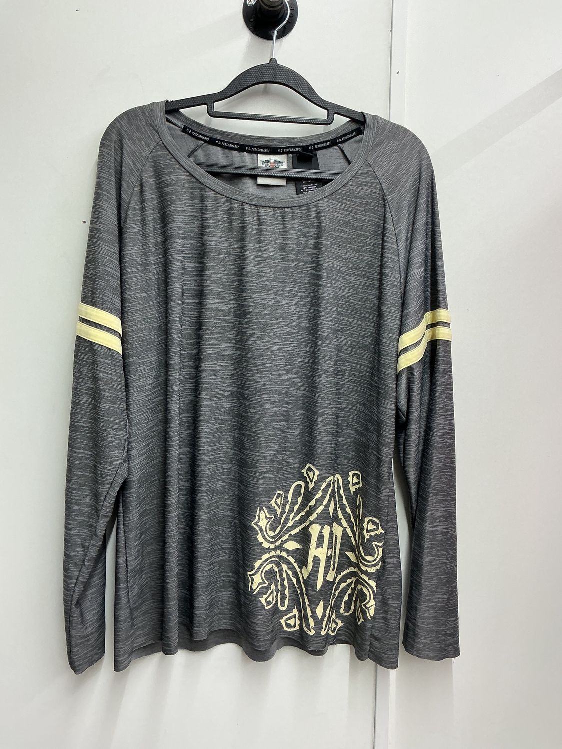 10224 HD Women's Grey &amp; Yellow HD Long Sleeve 1W