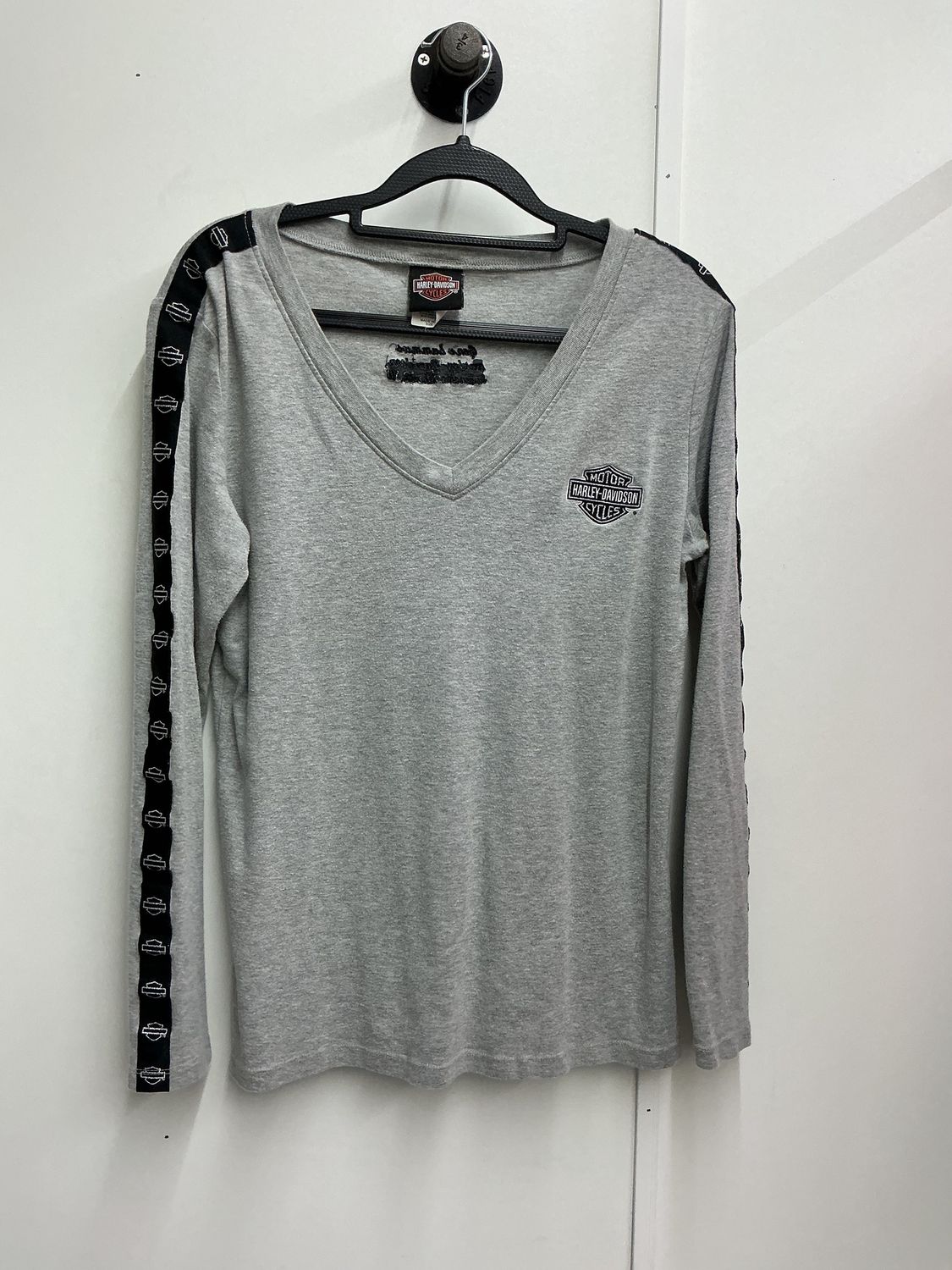 10224 HD Women's Heather Grey W/ Black B&amp;S Long Sleeve XL
