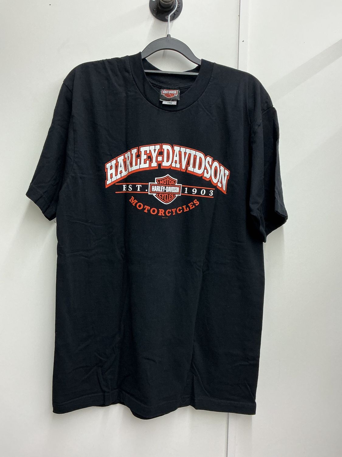 10223 HD Men's Black W/ White &amp; Orange HD Spartanburg SC T-Shirt Large