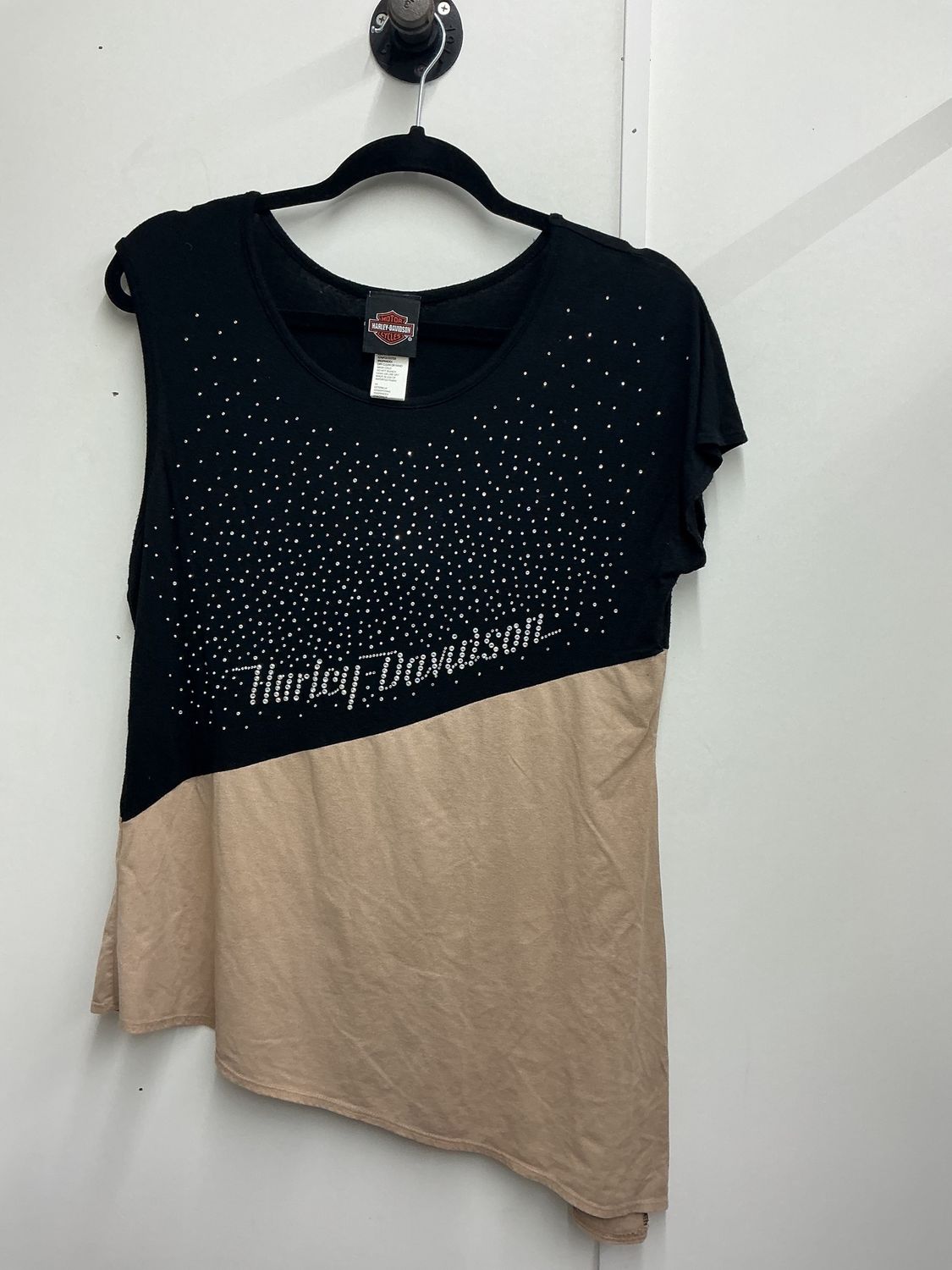 10001 HD Women's Black &amp; Tan W/ Rhinestones HD Large