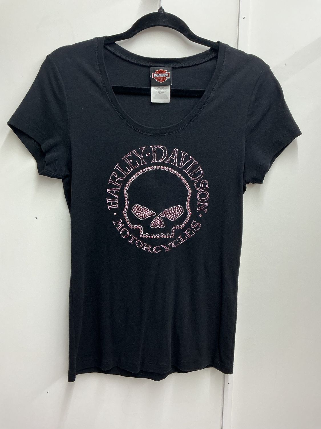 10001 HD Women's Black W/ Pink Rhinestone Willie G SS Large