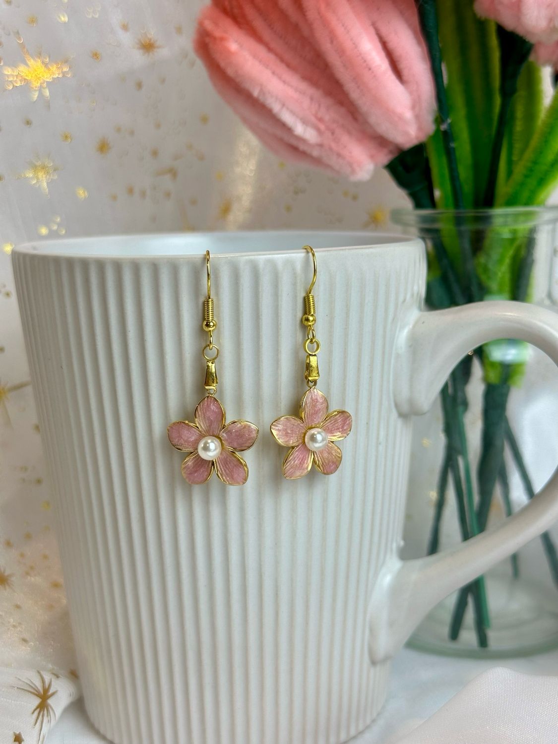 Boucles d’oreilles « Pearl flower »