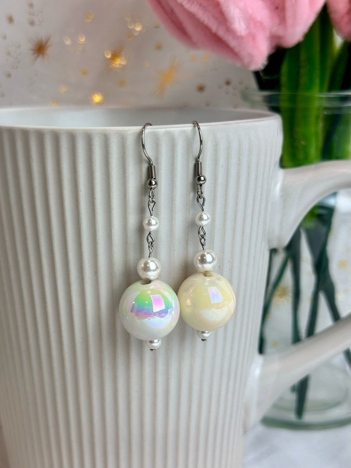 Boucles d’oreilles « Rainbow bubblegum »