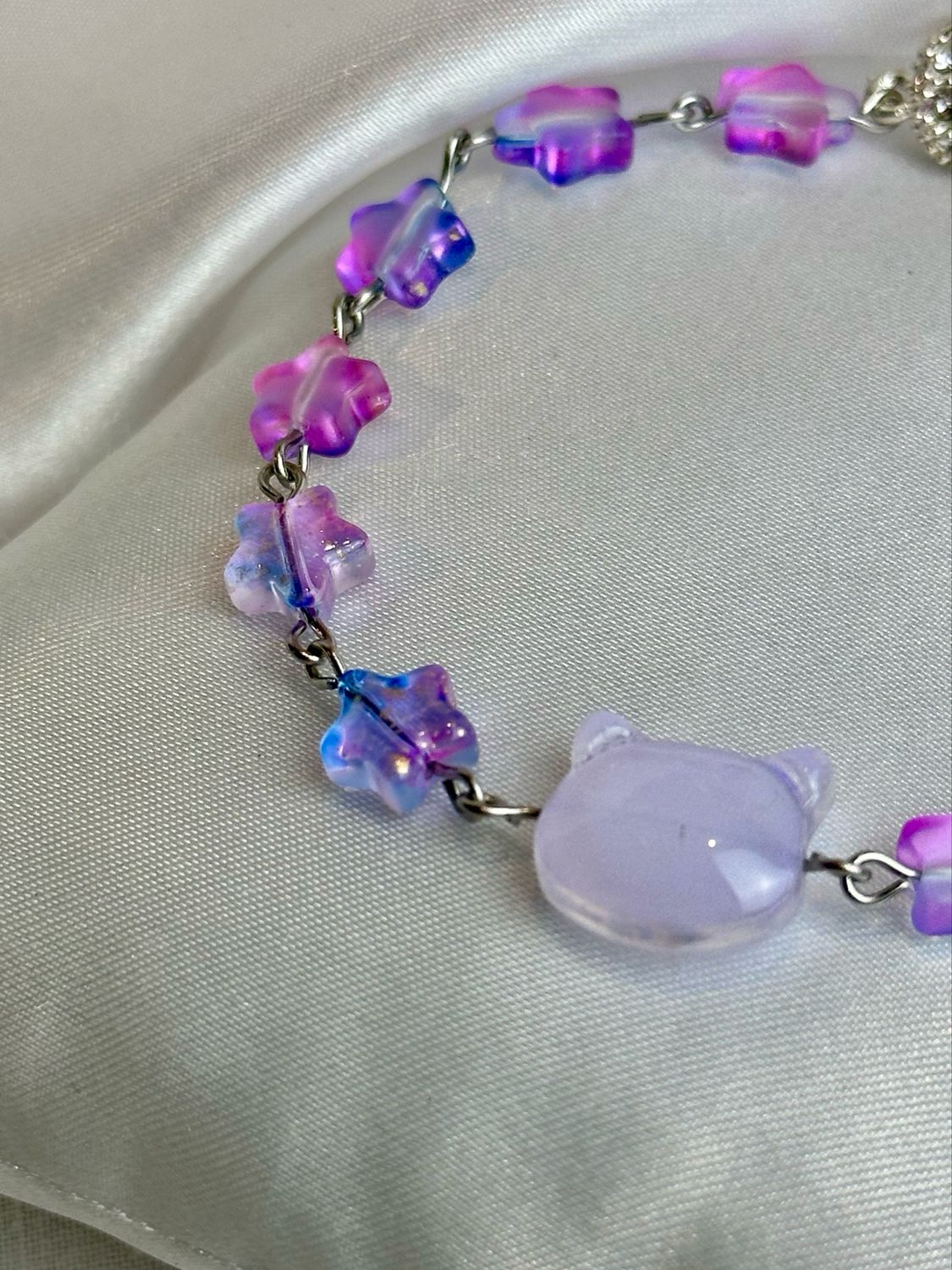 Bracelet « Purple star kitty »