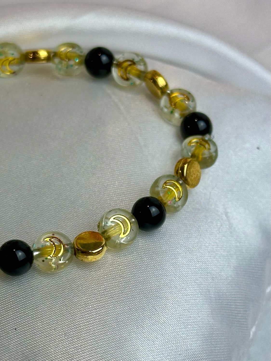 Bracelet « Black Golden moon »