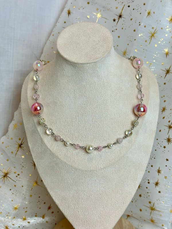 Collier « Cotton candy »