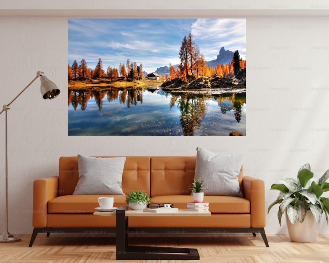 Yellow Alley nature river hd canvas print wall art