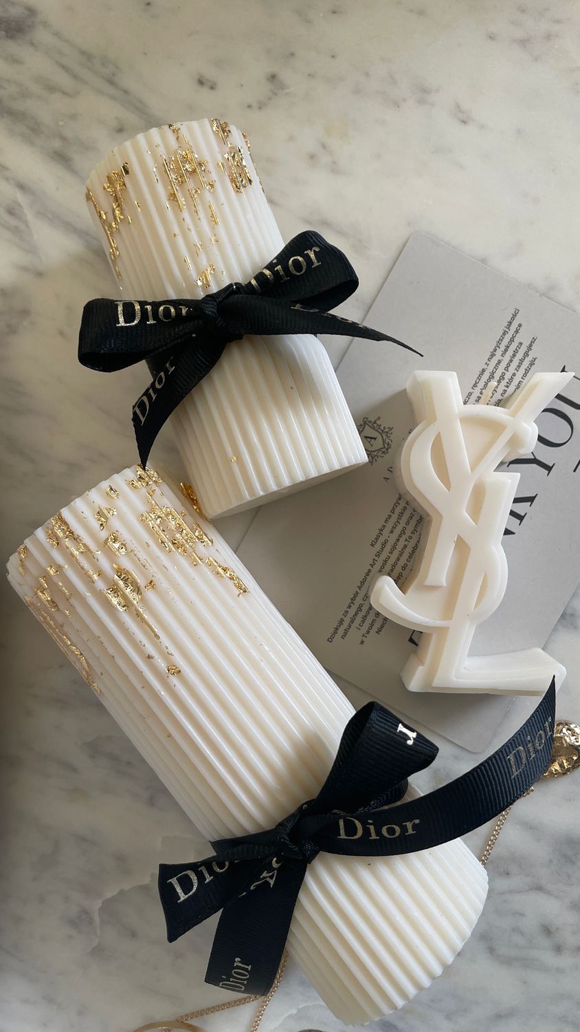 3 świece sojowe dekoracyjne | Zestaw The Icon Set | Świeca Logo i świece klepsydry | Modne