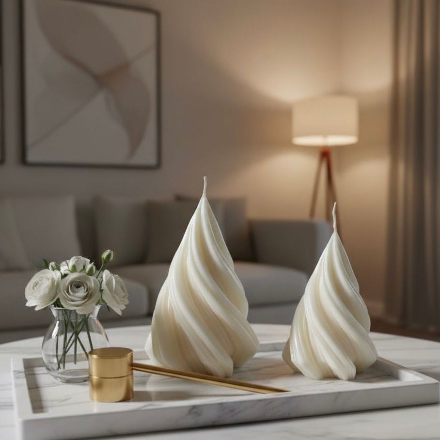 Zestaw 2 świece świąteczne Choinki + opakowanie prezentowe GRATIS!