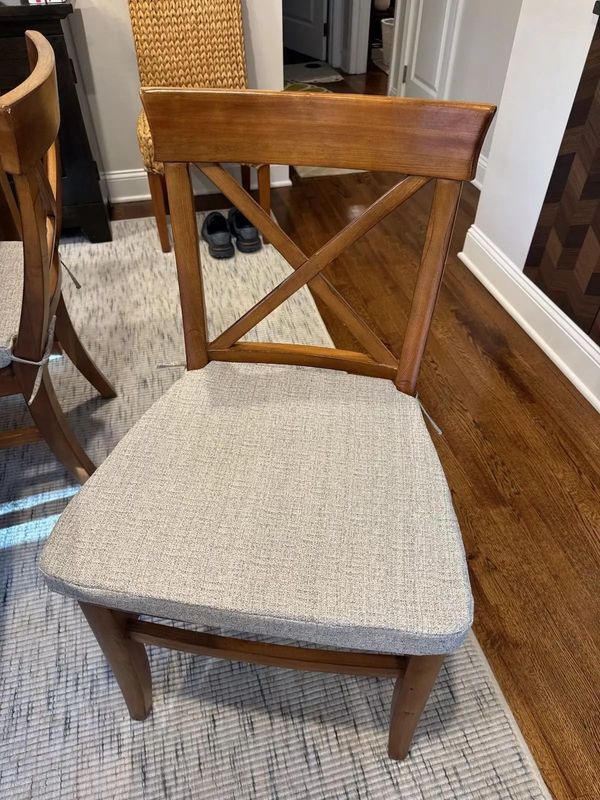Cushions made to fit “Aaron” Pottery Barn Dining Chairs