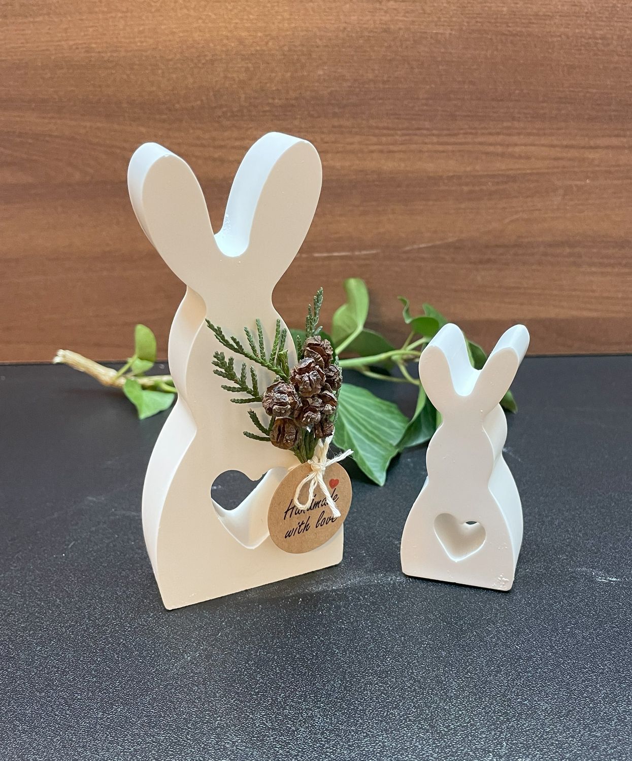 Osterhasen 2 er Set mit Herz