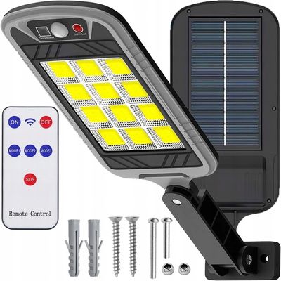 LAMPA SOLARNA 400W LED ULICZNA Z CZUJNIKIEM ZMIERZCHU I RUCHU PILOT