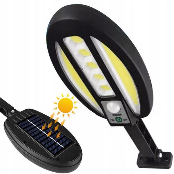 LAMPA ULICZNA SOLARNA 95 LED Z CZUJNIKIEM RUCHU ZMIERZCHU OGRODOWA MOCNA