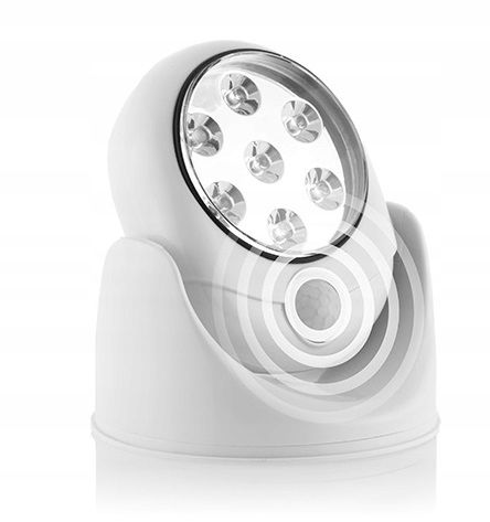 LAMPKA 7 LED BEZPRZEWODOWA Z CZUJNIKIEM RUCHU 360 LAMPA NOCNA NA BATERIE