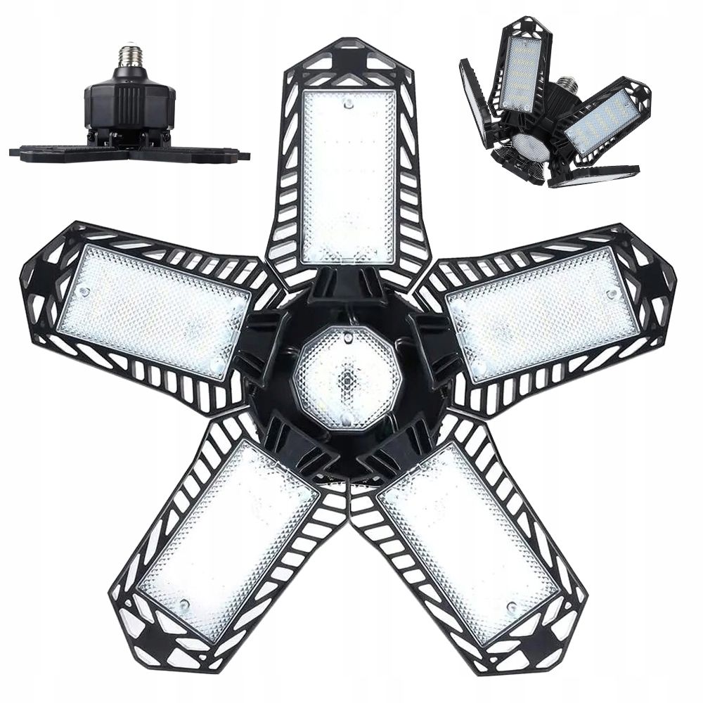 LAMPA WARSZTATOWA SUFITOWA SKŁADANA LED MOCNA E27