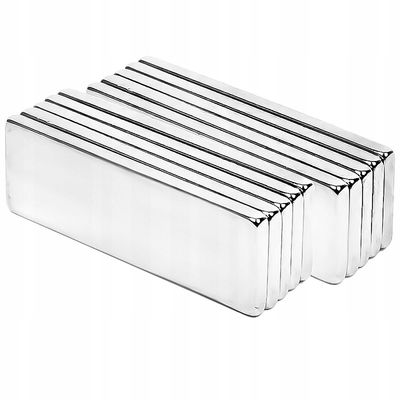 MOCNY MAGNES NEODYMOWY PŁYTKOWY MAGNESY NEODYMOWE SILNY KOMPLET 10 SZT