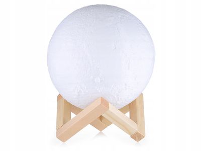 LAMPKA NOCNA ŚWIECĄCY KSIĘŻYC 3D MOON LIGHT 8cm USB DOTYKOWA DLA DZIECI