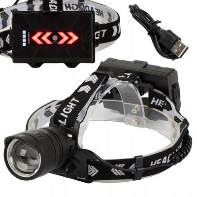 LATARKA CZOŁOWA BAILONG LED XHP360 POWERBANK ZOOM MOCNA CZOŁÓWKA NA GŁOWĘ