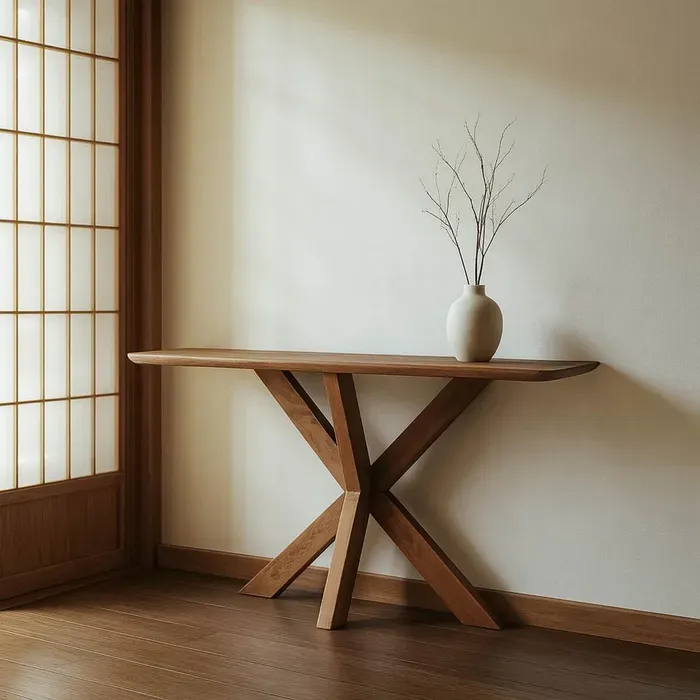 Satori consola de madera maciza estilo contemporáneo