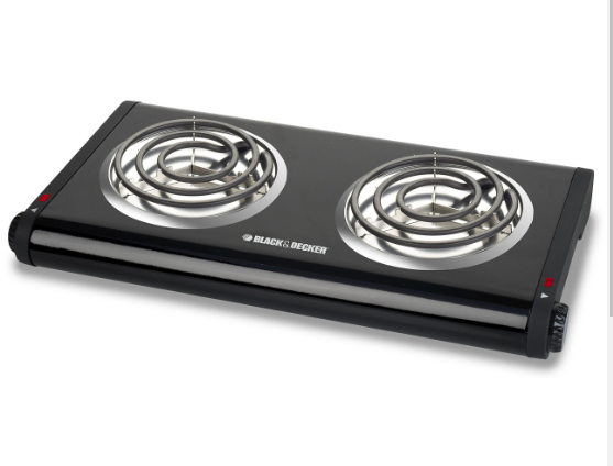 COCINA ELECTRICA DE MESA DE DOS HORNILLAS BLACK & DECKER
