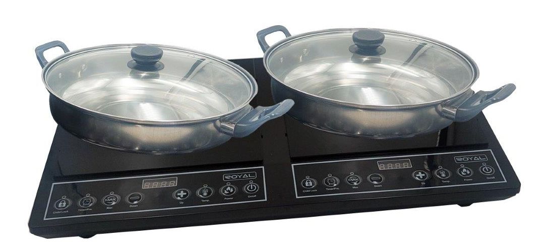 COCINA DE INDUCCIÓN DE MESA DE DOS HORNILLAS CON OLLAS ROYAL