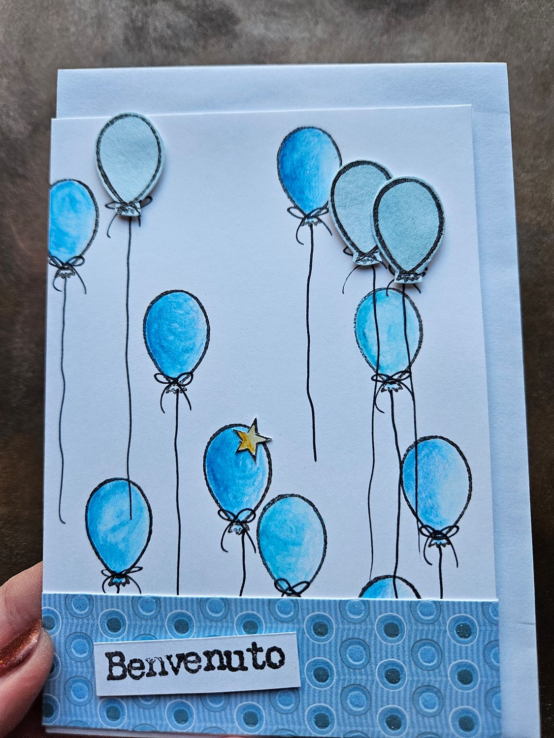 Nascita palloncini blu