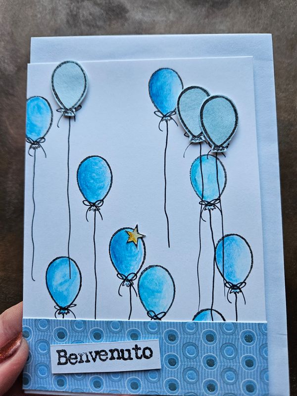Nascita palloncini blu