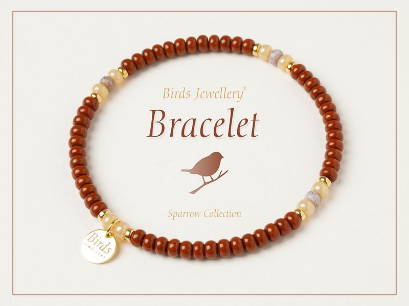 Bracelet | Brown | Cream | Sand | Golden Silver