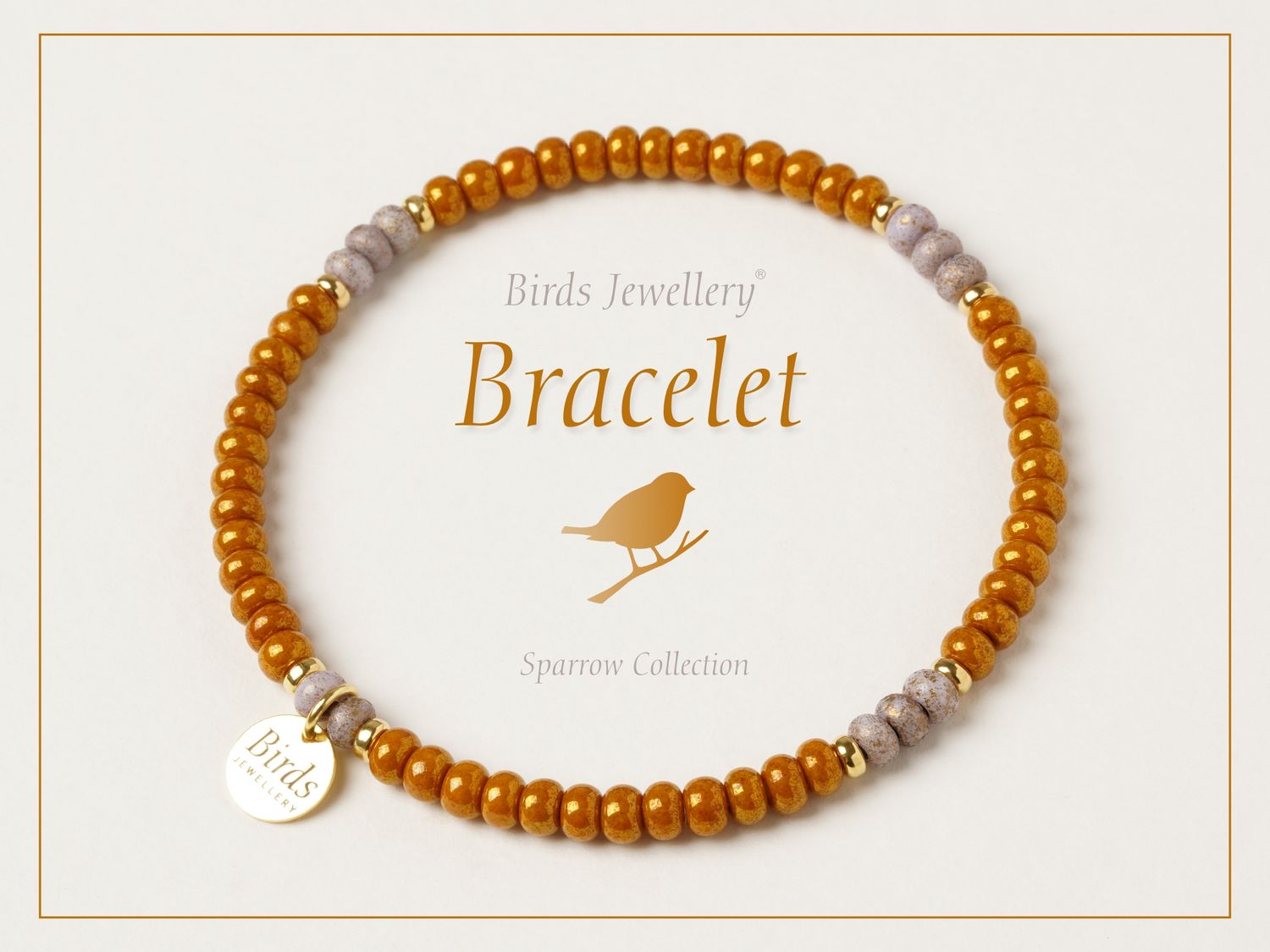 Bracelet  | Caramel | Sand | Golden Silver