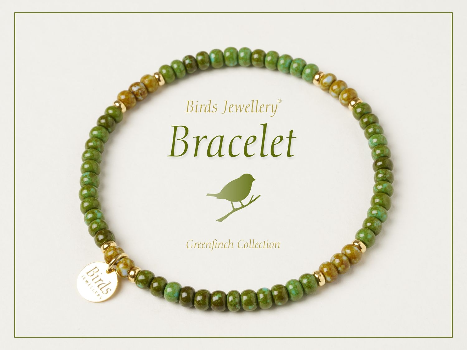 Bracelet | Alpine Green | Olive Green | Golden Silver